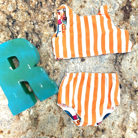 Scottish Highlander Swimsuit | Reversible Bikini | Striped Swimsuit - Picture 6 of 6